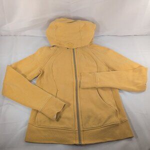 Lululemon Scuba Hoodie Full Zip Sweater Golden Mustard Yellow Honey 6 W4AWNS